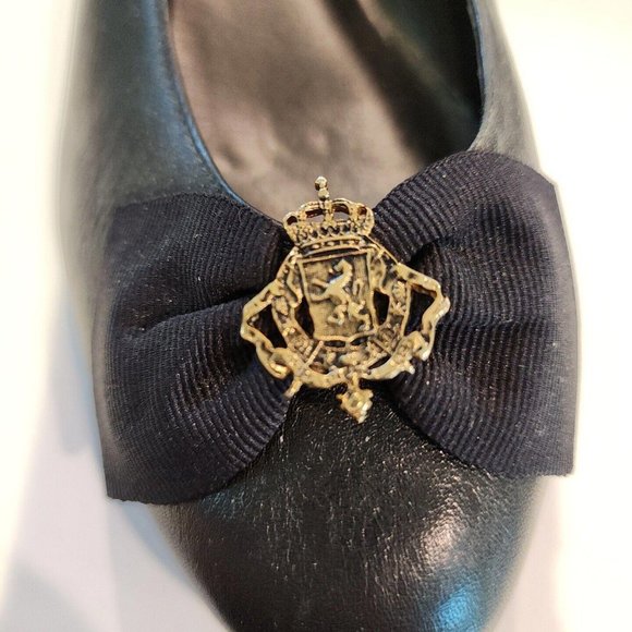 Vintage Sutton Plaza Vintage Black Leather Flats, Point Toe,  Man Made in Brazil - Picture 3 of 8